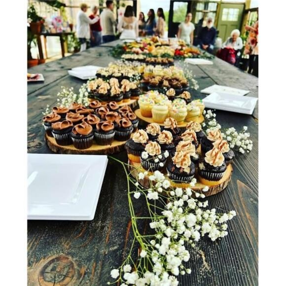 Set of (10) 10-11 inch Wood Slices for centerpieces! (10 inch) - Picture 5 of 8